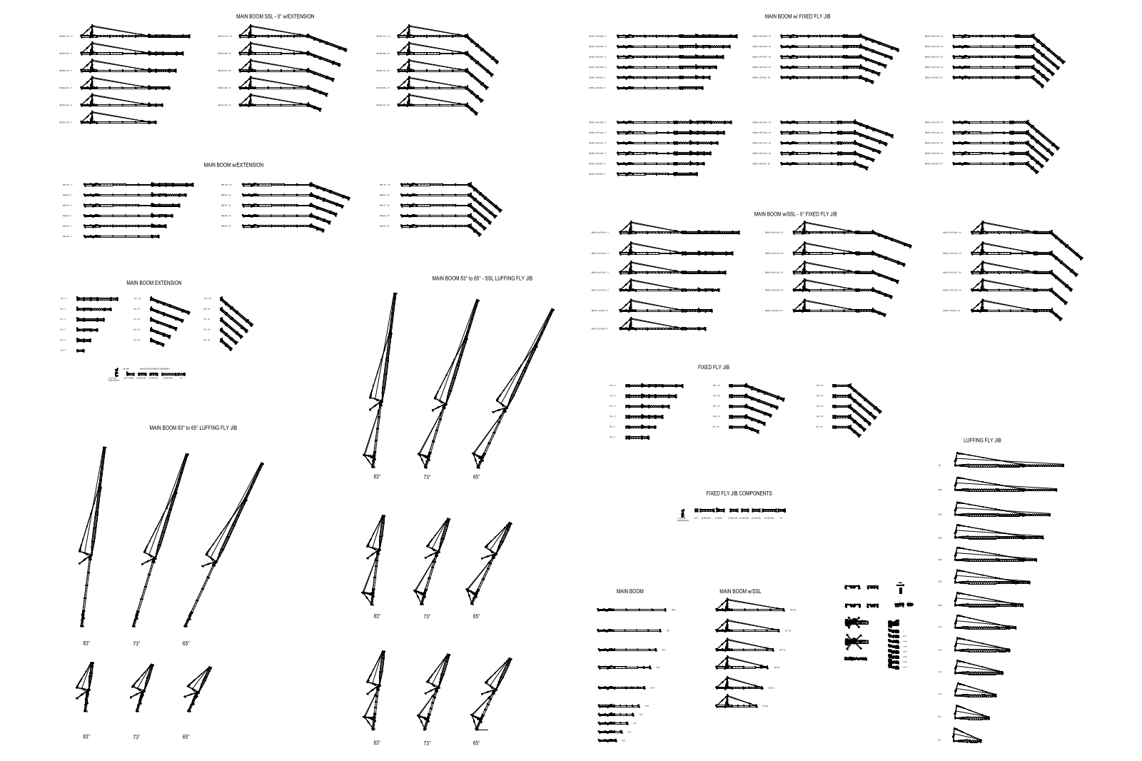 Main boom extension components