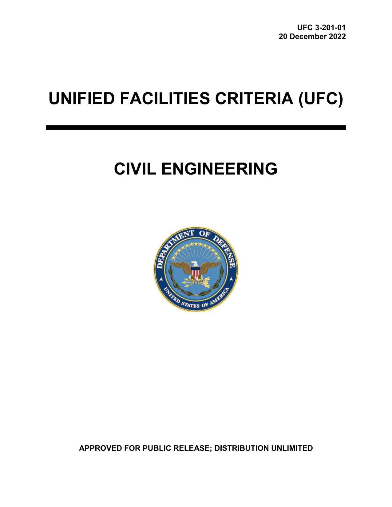 UFC 3-201-01 Civil Engineering