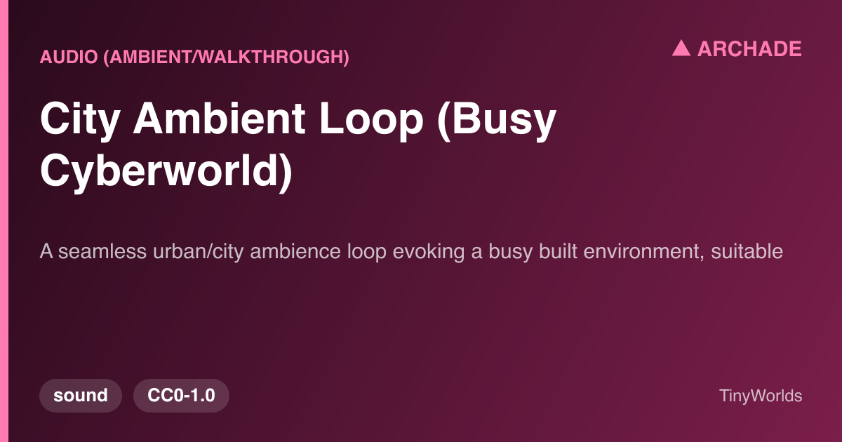 City Ambient Loop (Busy Cyberworld)
