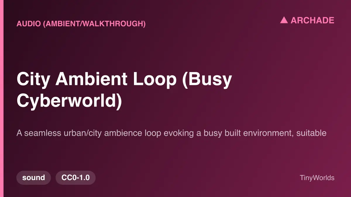 City Ambient Loop (Busy Cyberworld)