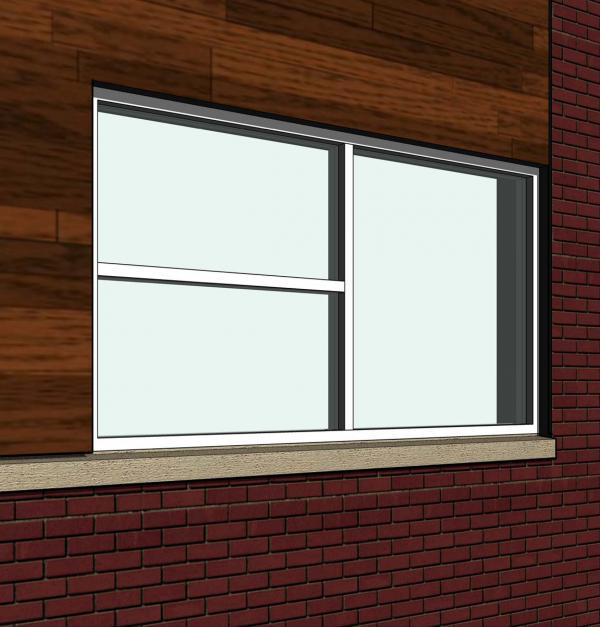 Commercial Aluminum Storefront Window No Sill
