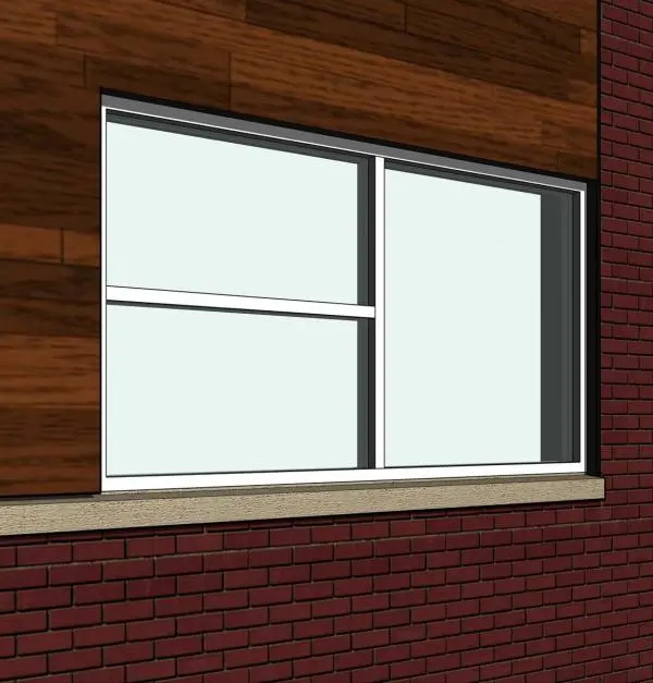 Commercial Aluminum Storefront Window No Sill