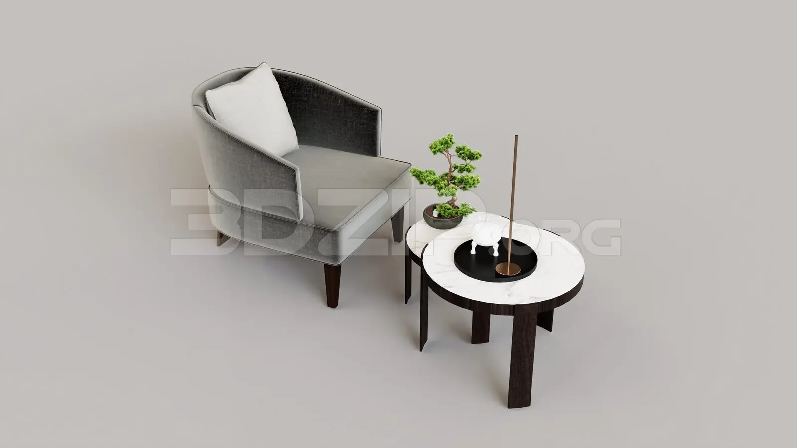 Armchair — preview 1 (3dzip, CC0)