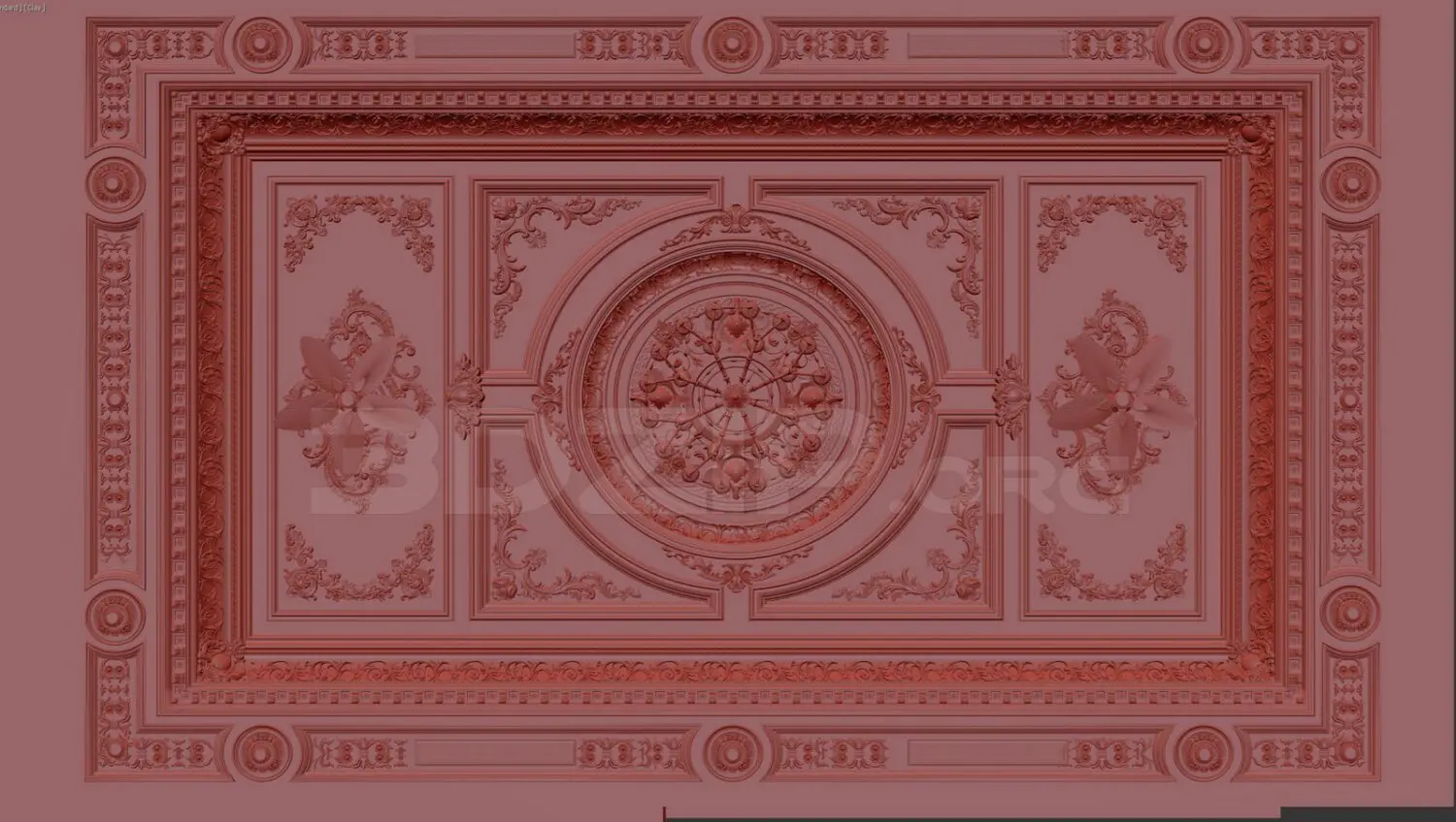 Neoclassical Plaster Ceiling — preview 1 (3dzip, CC0)