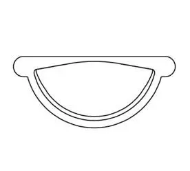 Lindab RG 125 - Gutter Stop End - 2D