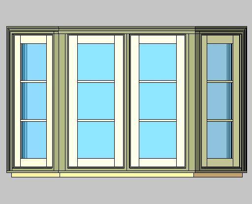 Kolbe Ultra Series Casement 4-Wide S Series 45 Degree Bay Units