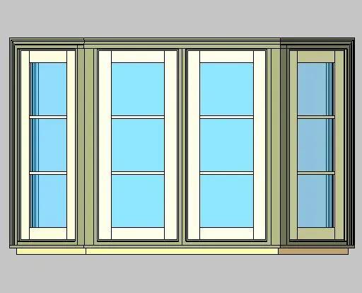 Kolbe Ultra Series Casement 4-Wide S Series 45 Degree Bay Units