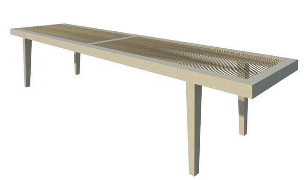 Residential bench with fine threading