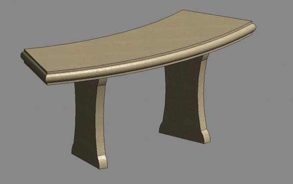 Stone Bench Curved Radius