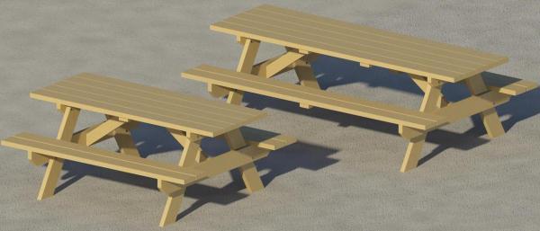 Rectangular Picnic Table