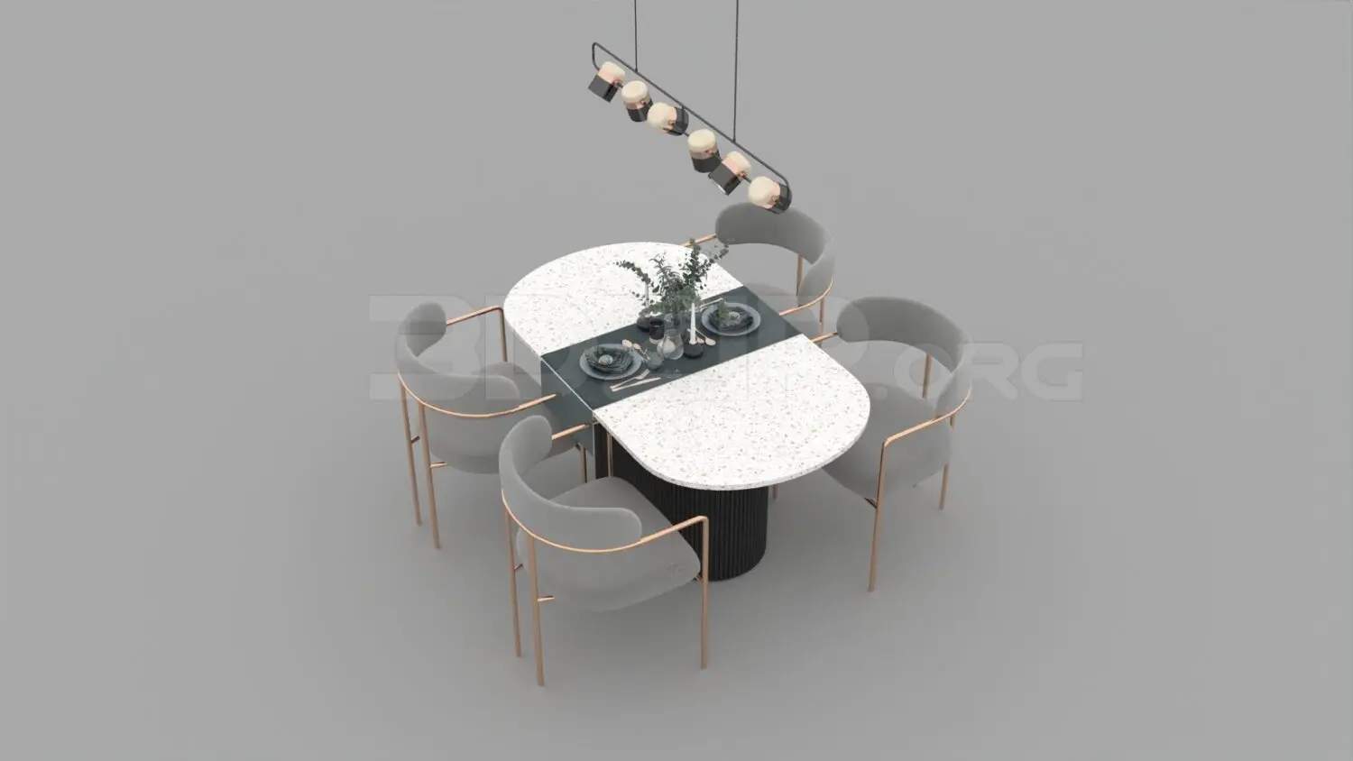 Dining Table And Chair — preview 1 (3dzip, CC0)