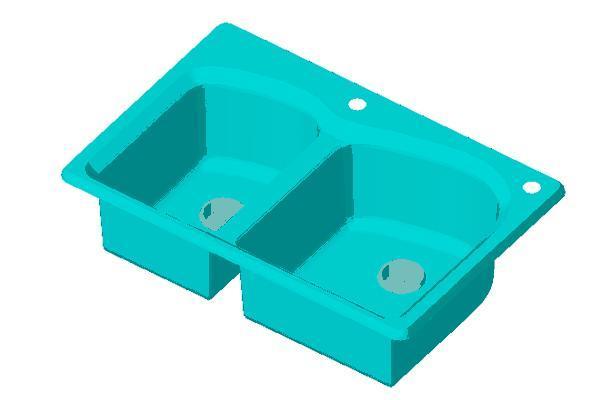Kohler - K-5805-2 Woodfield Double-Basin Sink