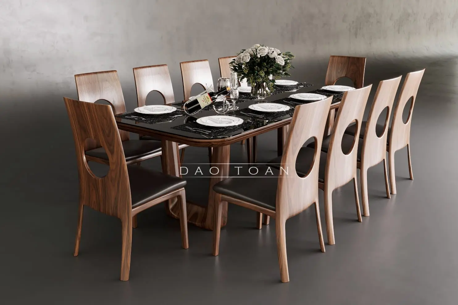 Dining Table And Chair — preview 1, by Tony Toan (3dzip)