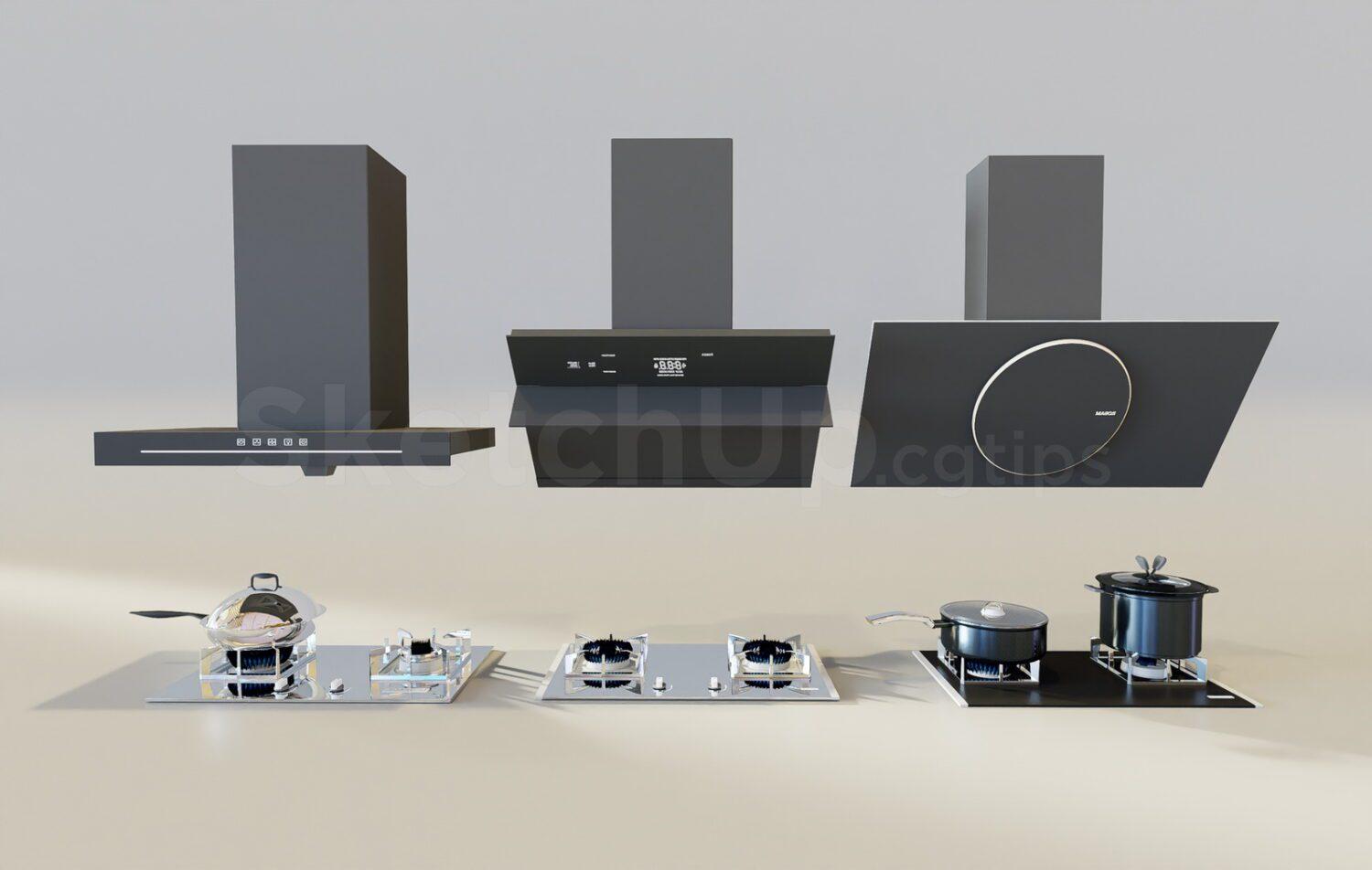 Range hood and Gas stove