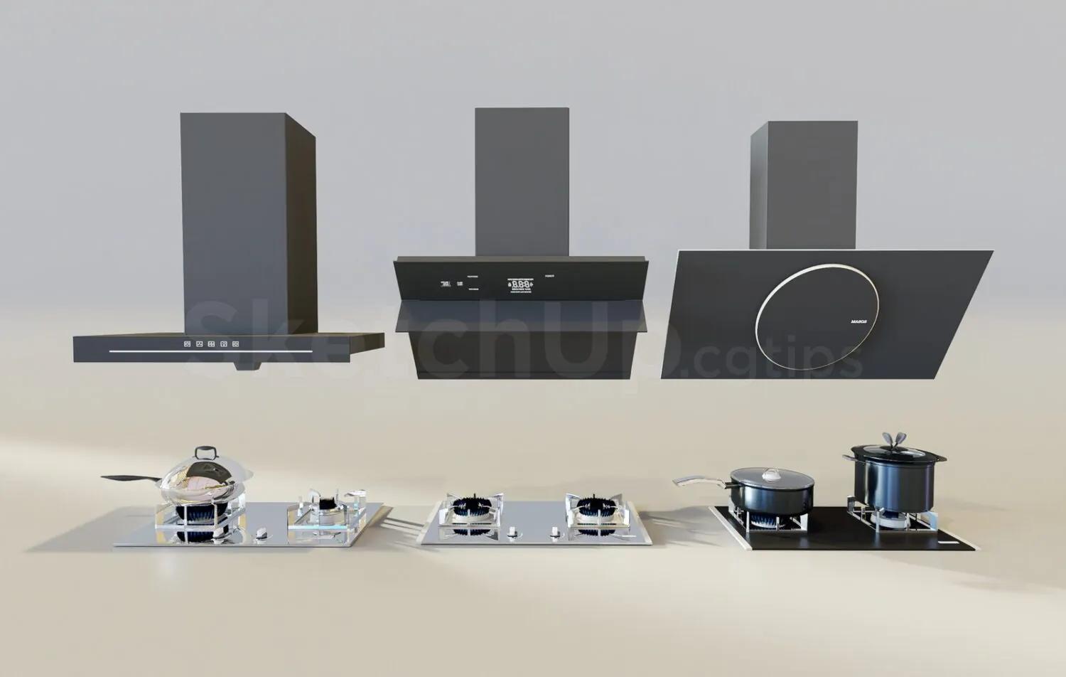 Range hood and Gas stove