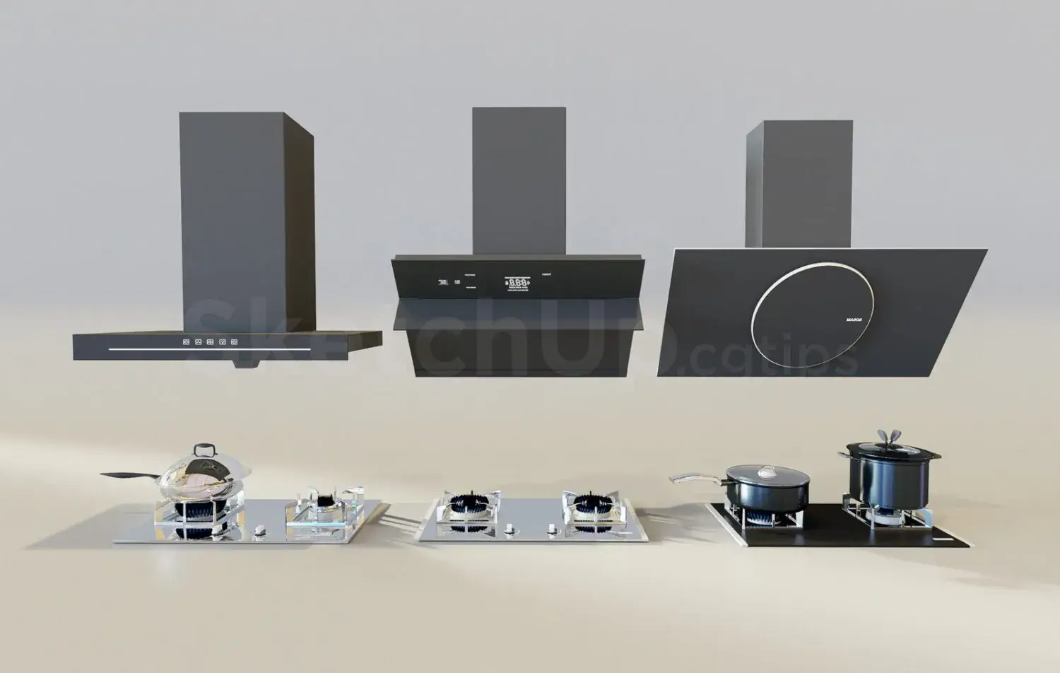 Range hood and Gas stove