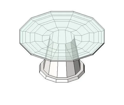 Glass Top 12 Sided Table