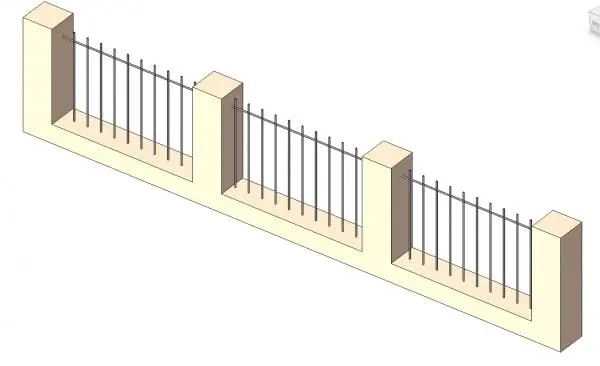 Courtyard wall