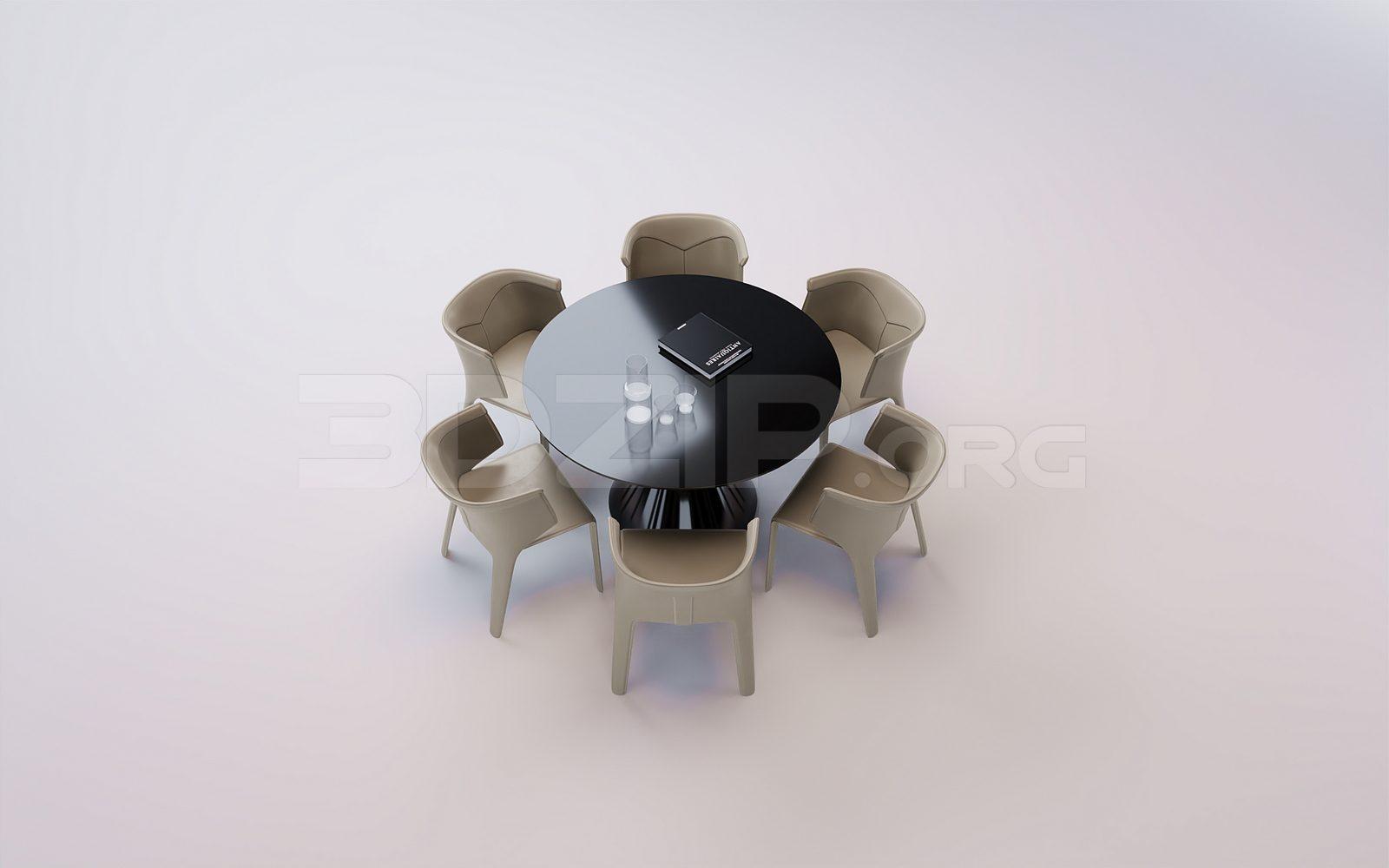 Dining Table And Chair — preview 1 (3dzip)