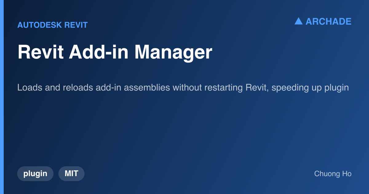 Revit Add-in Manager