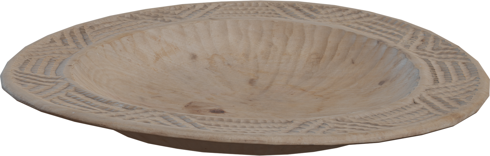 Carved Wooden Plate