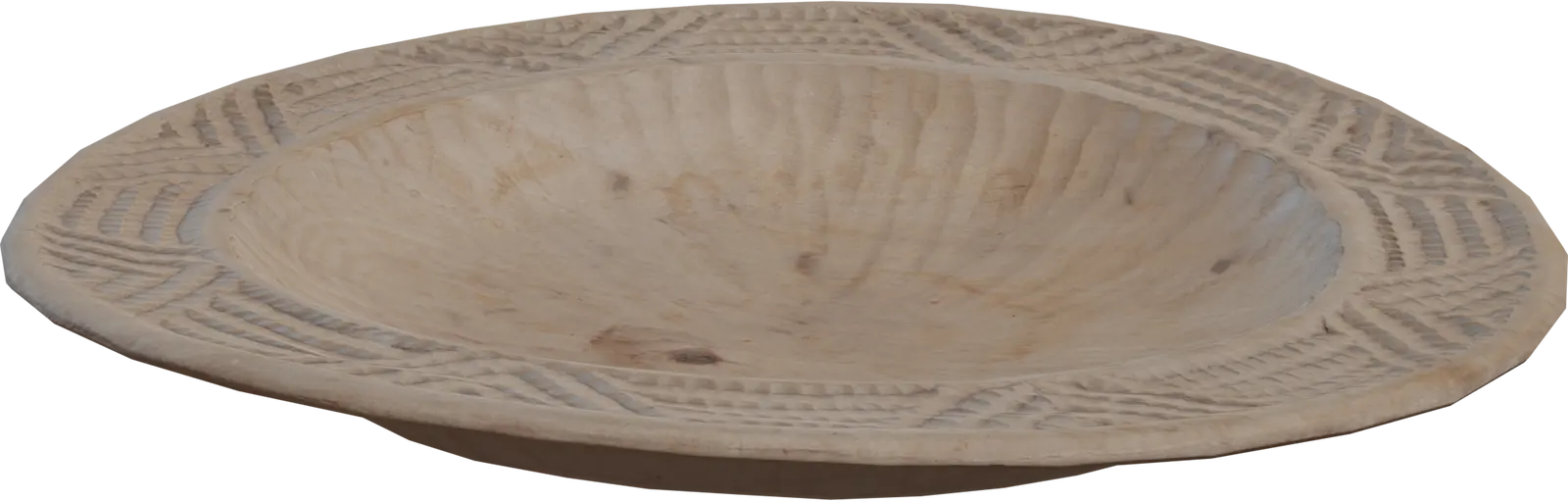 Carved Wooden Plate