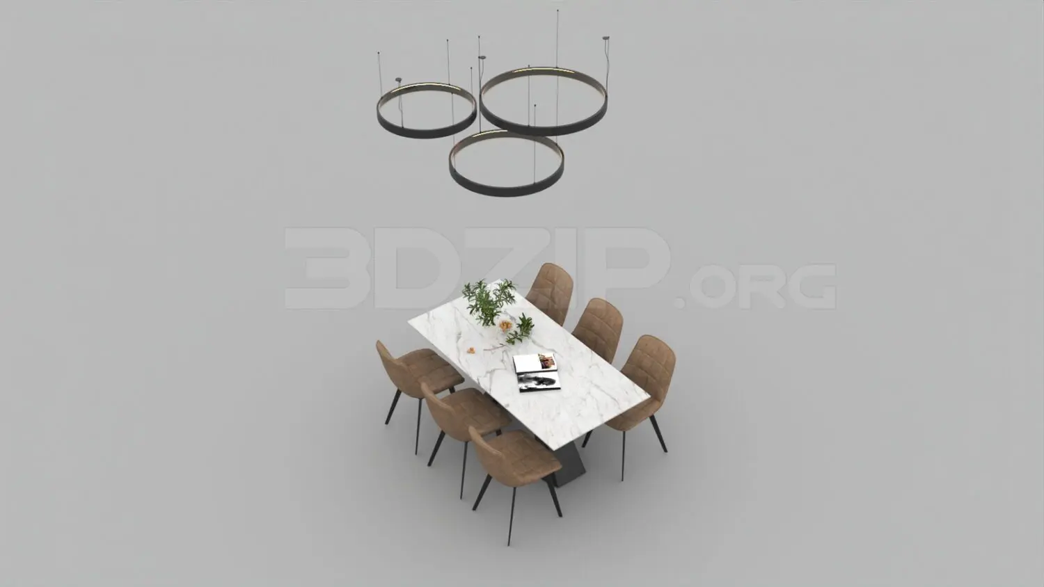 Dining Table And Chair — preview 1 (3dzip, CC0)