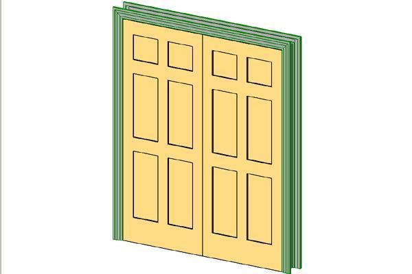 Int-Dbl-6 Panel-Colonial Large Casing