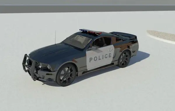 Police Car - Mustang Saleen - Vehicle Car Automobile — preview 1, by bradley911 (RevitCity, CC0)