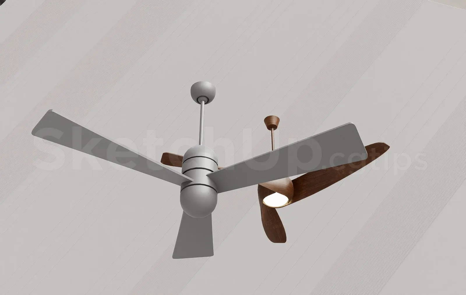 Contemporary Ceiling Fan with LED Light
