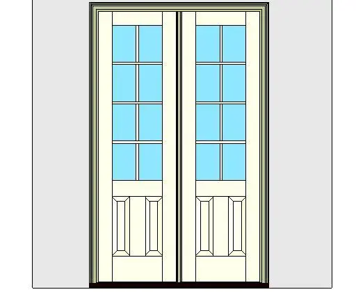 Kolbe Ultra Series Inswing Entrance Door 2-Wide 2-Panel Standard Sill Units