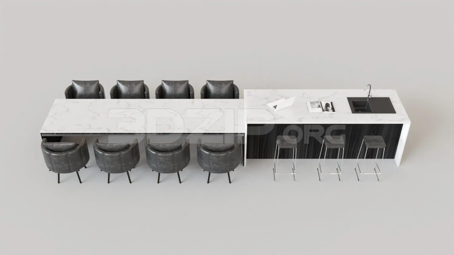 Kitchen Island — preview 1 (3dzip, CC0)
