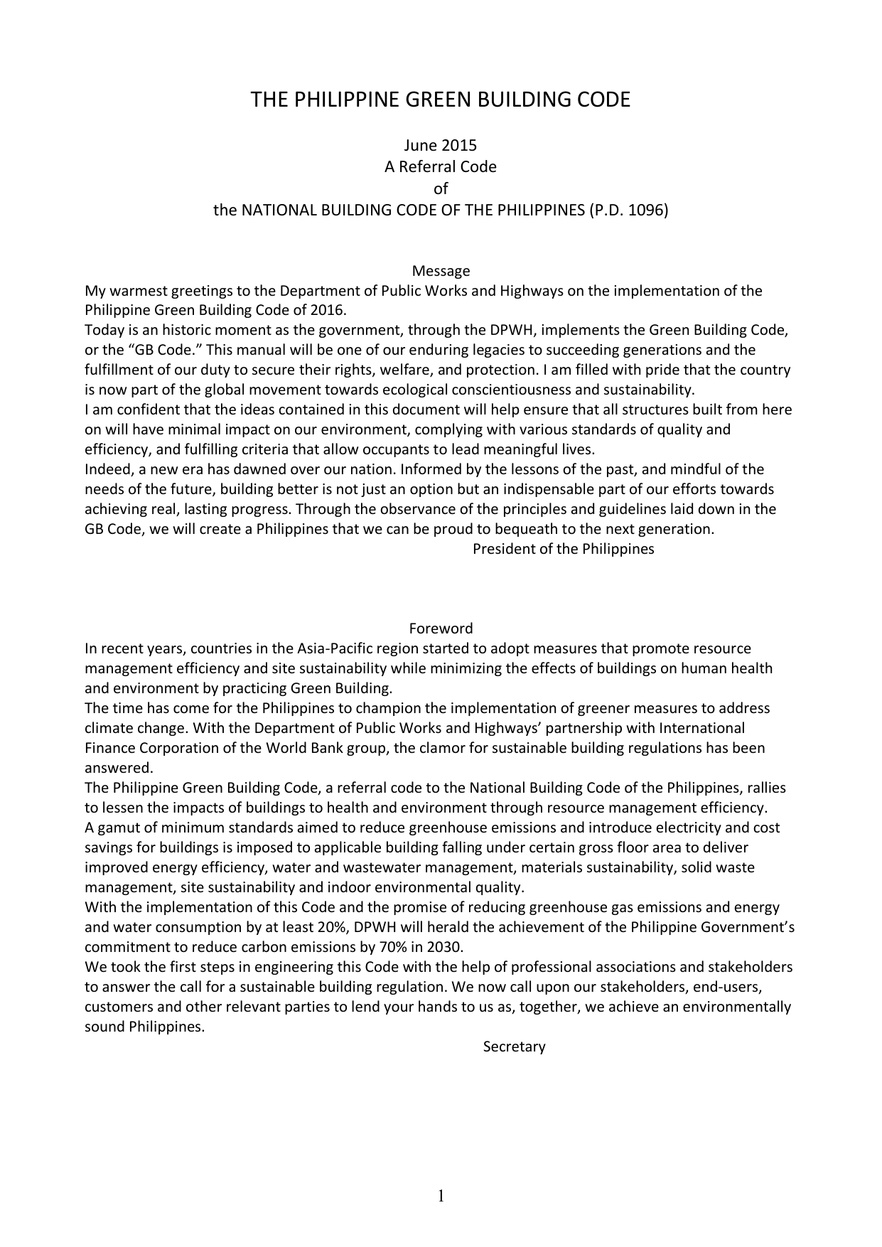 Philippine Green Building Code (2015)