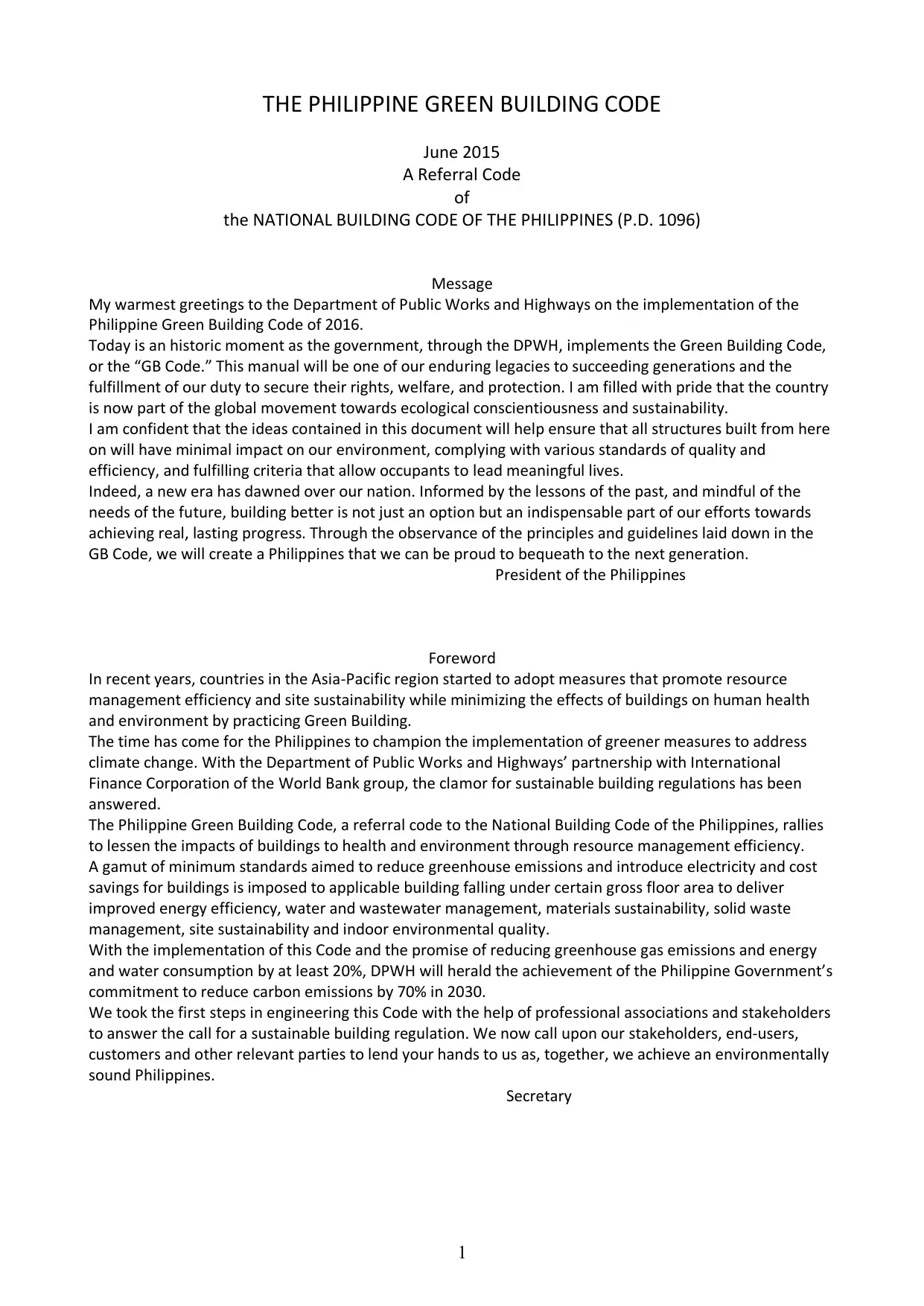 Philippine Green Building Code (2015)