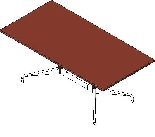 HermanMiller_ModernClassics_EamesTables_RectangularTableSegmentedBase_60W-96W — preview 1, by Herman Miller (RevitCity, CC0)