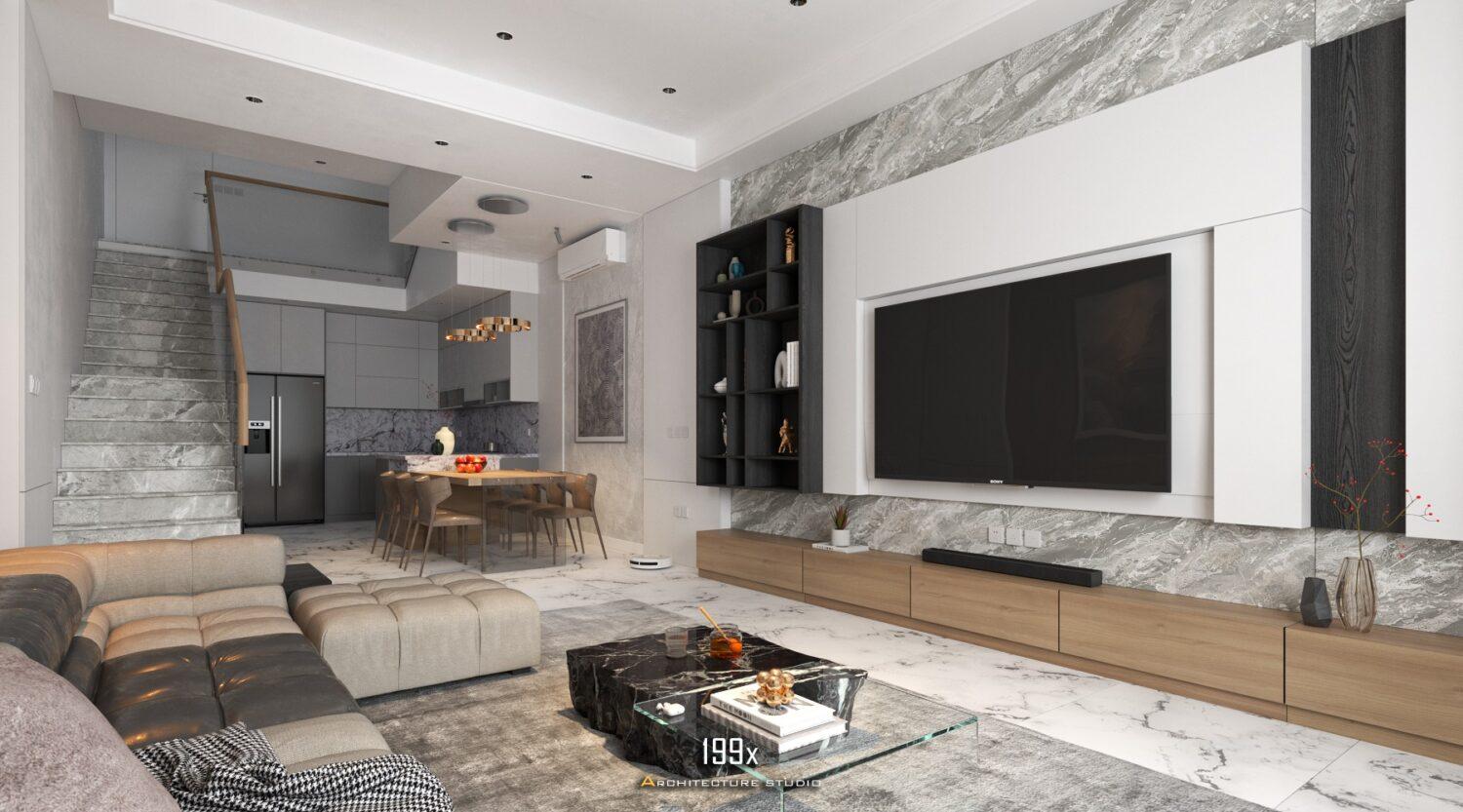 Living Room – Kitchen Interior