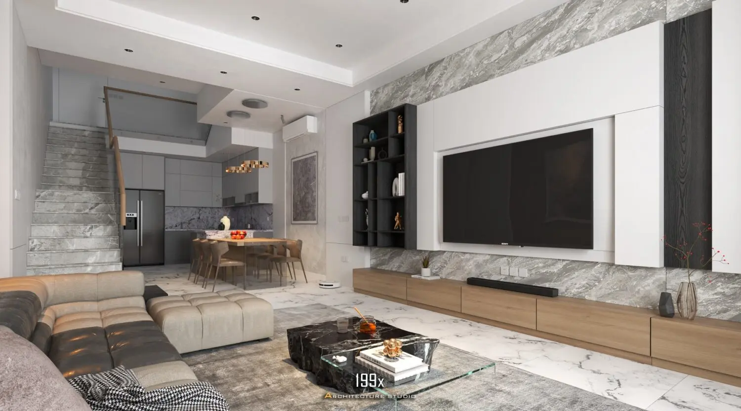 Living Room – Kitchen Interior