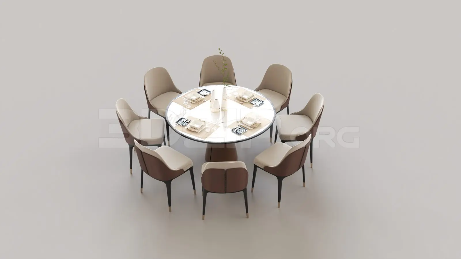 Dining Table And Chair — preview 1 (3dzip)
