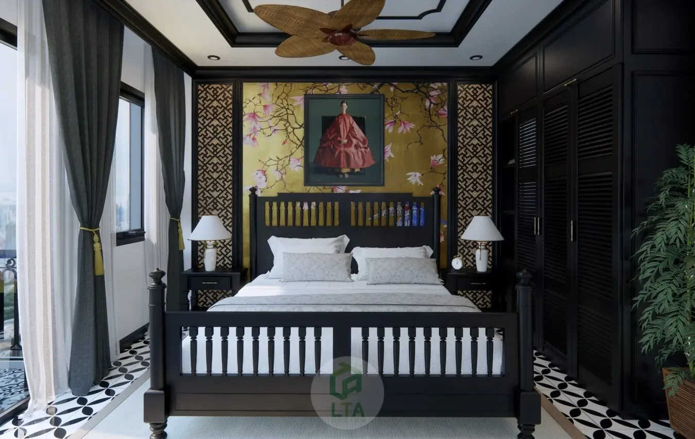 Indochine Bedroom Scene — preview 1, by Cao Hoang Nhat Long (cgtips)
