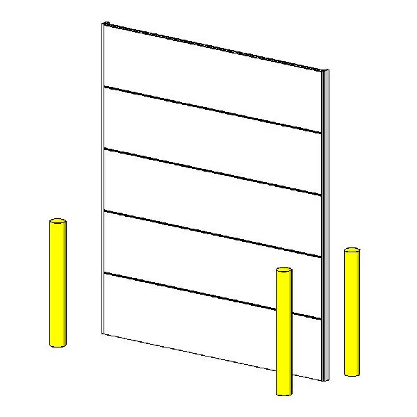 Sectional Overhead Door with Pipe Guards