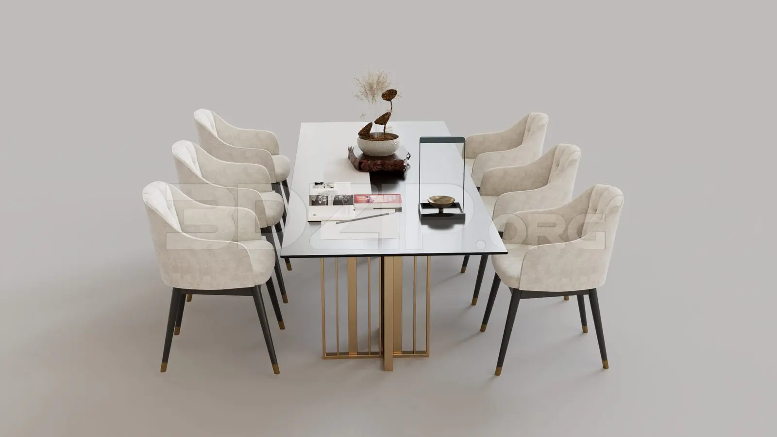 Dining Table And Chair — preview 1 (3dzip, CC0)
