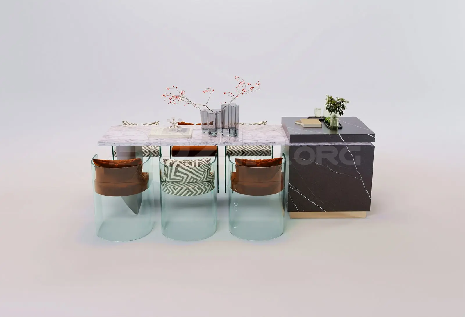 Dining Table And Chair — preview 1 (3dzip)