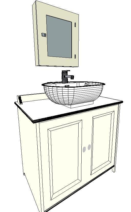 Sink with mirror