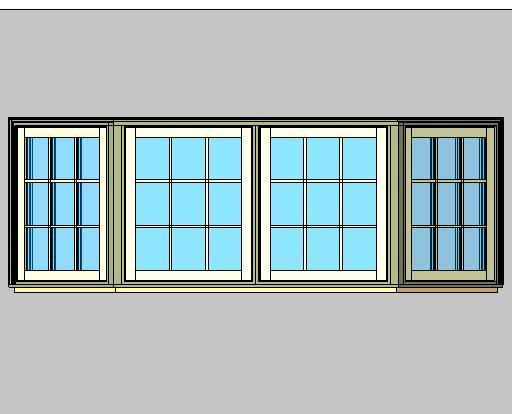 Kolbe Ultra Series Casement 4-Wide X Series 45 Degree Bay Units