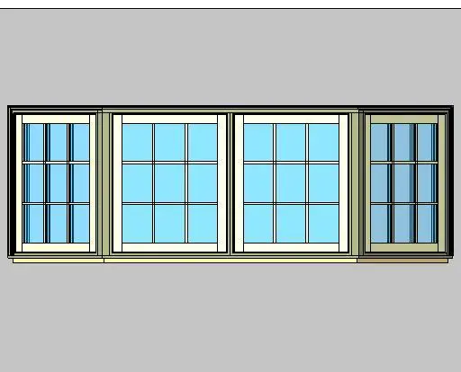 Kolbe Ultra Series Casement 4-Wide X Series 45 Degree Bay Units