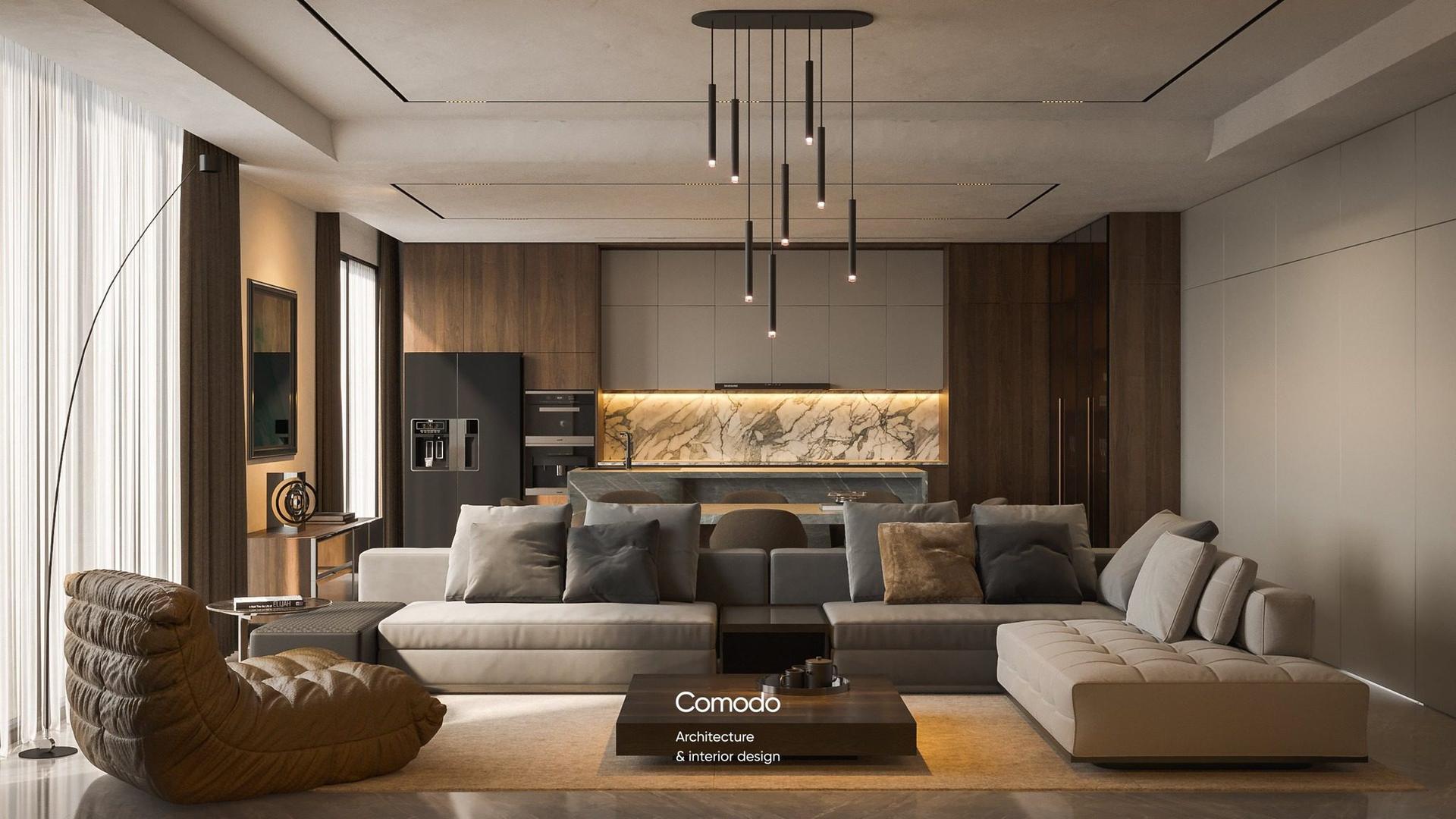Living Room – Kitchen Interior