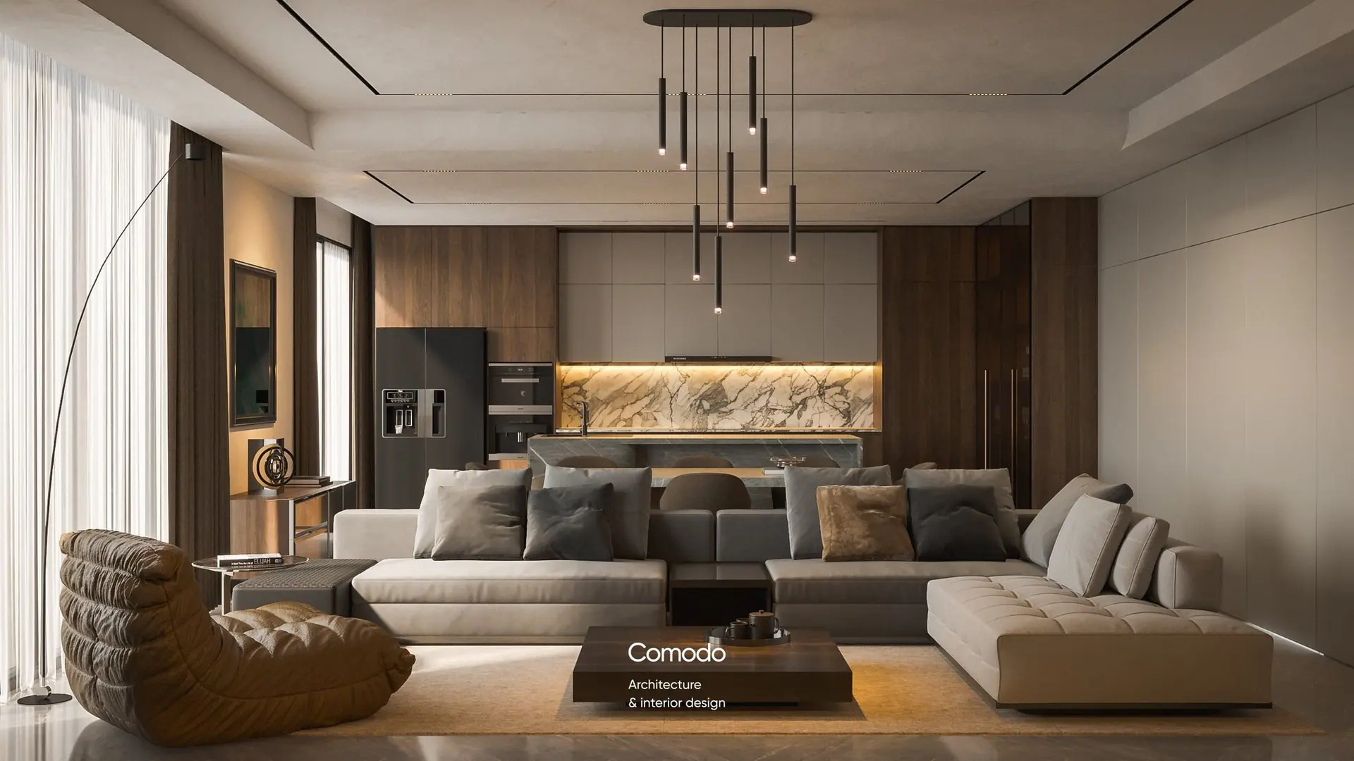 Living Room – Kitchen Interior