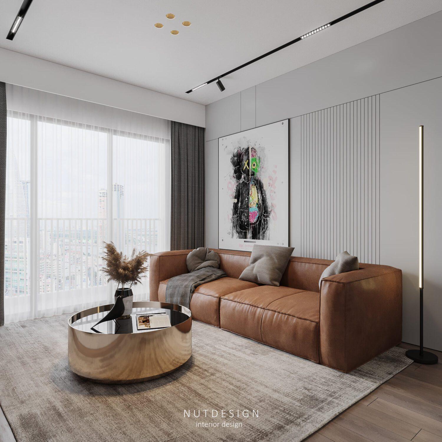 Interior Living room- Kitchen