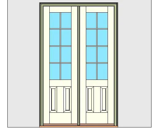Kolbe Ultra Series Inswing Entrance Door 2-Wide 2-Panel Oak Sill Units