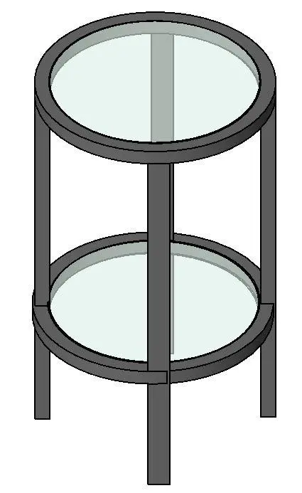 Glass Inlay End Table